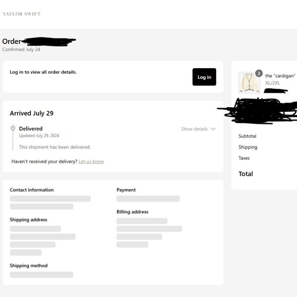 NEW WITH TAGS SEALED IN BAG Taylor Swift 2024 Authentic Folklore Cardigan - Picture 11 of 11